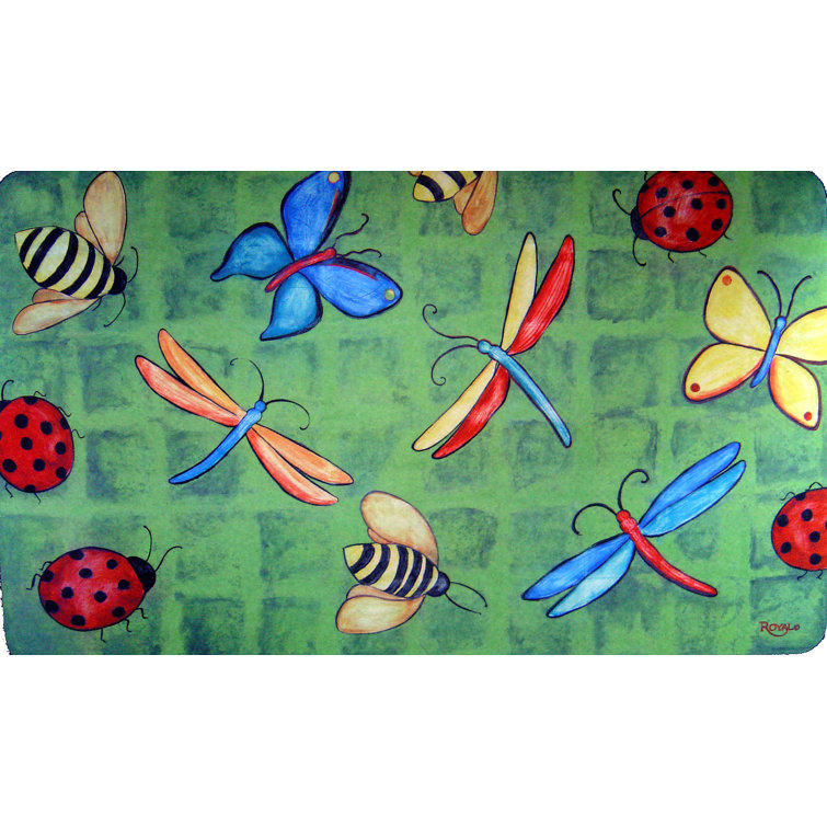 Custom Printed Rugs Bug Party 30 in. x 18 in. NonSlip Indoor Door Mat